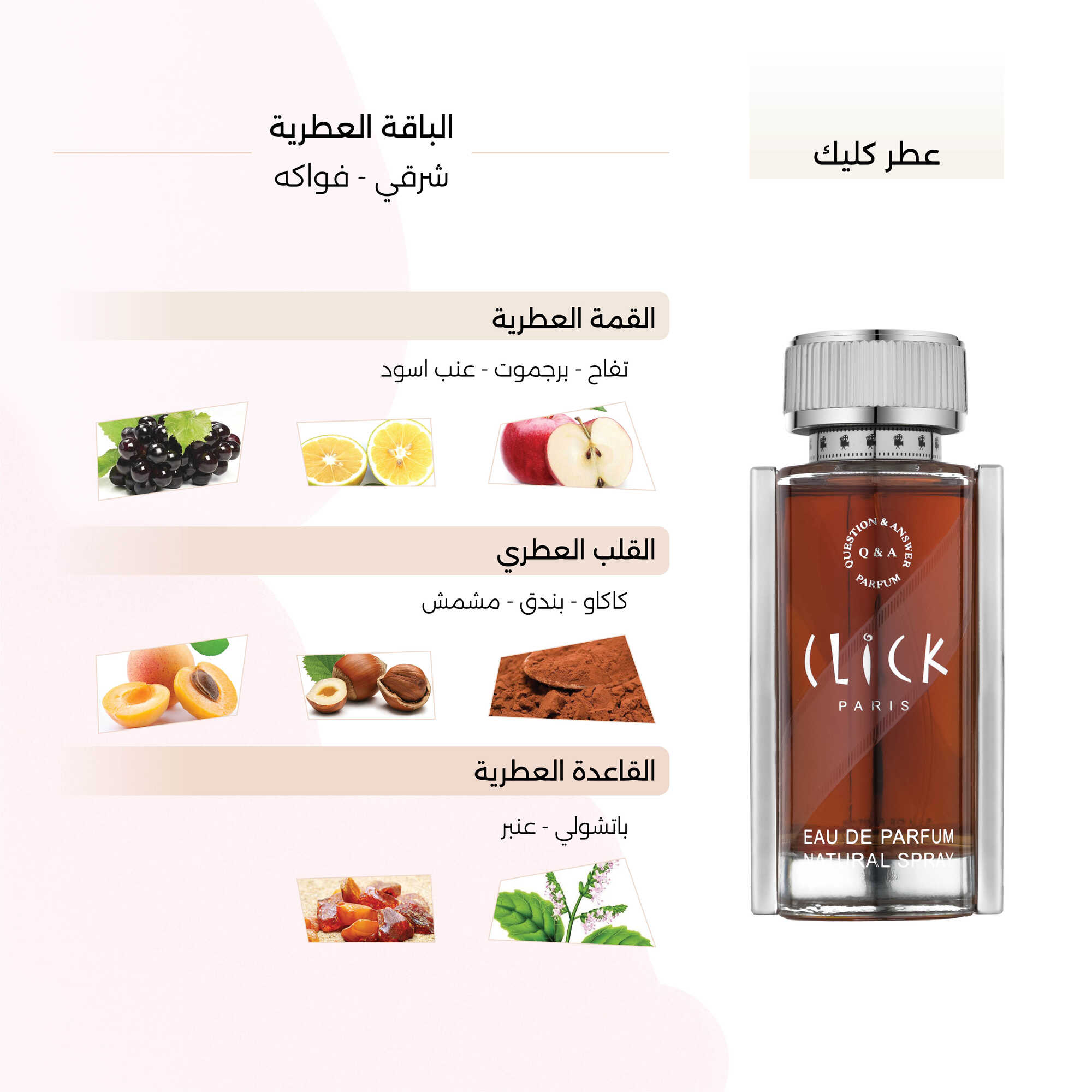 عطر كليك النسائي من كيو آند إيه.